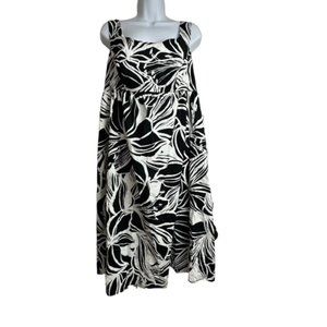 Liz Lange Maternity Black and White Print Dress Small‎